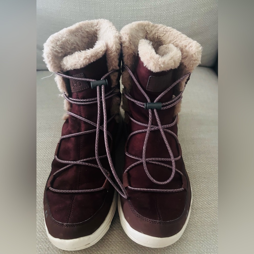 Ryka Water-Repellant Faux Fur Bungee Boots!- Aubonne size 9m